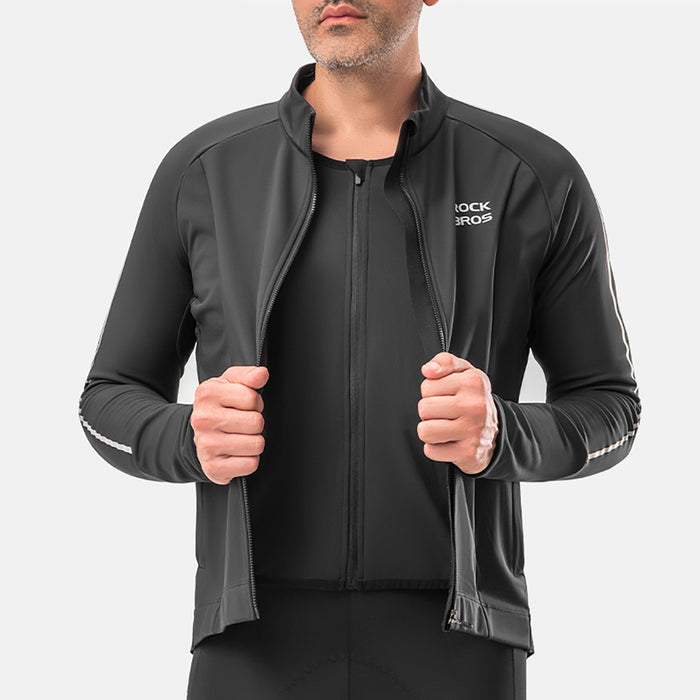 Rockbros Fall/Winter Long Sleeve Cycling Jacket L - Black