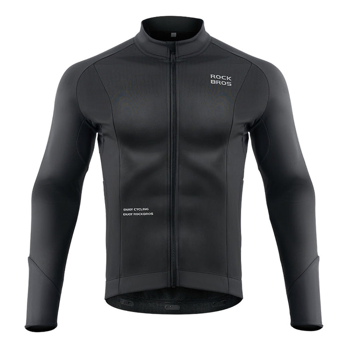 Rockbros Fall/Winter Long Sleeve Cycling Jacket L - Black