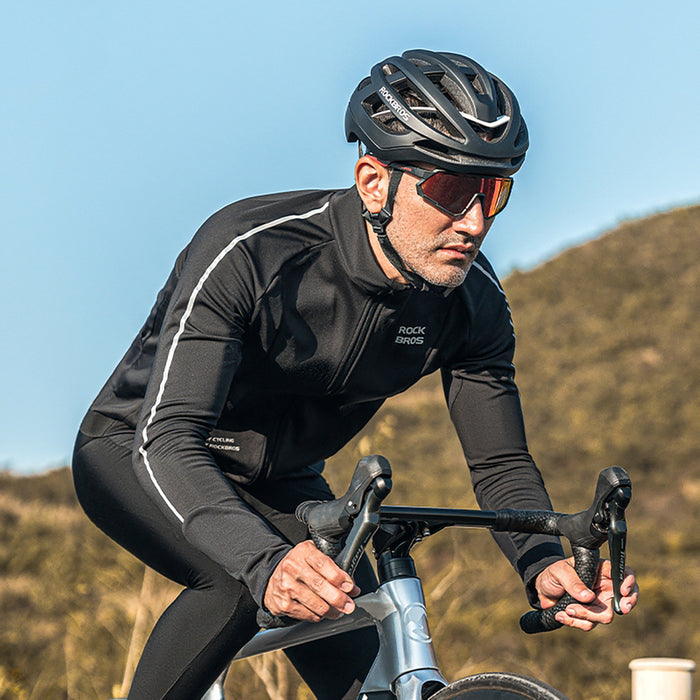 Rockbros Fall/Winter Long Sleeve Cycling Jacket XL - Black