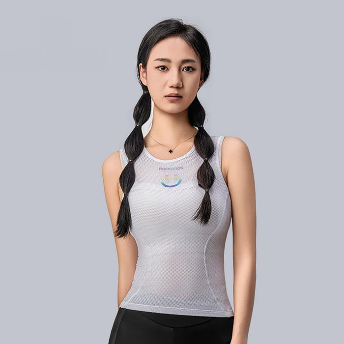 Rockbros YDBX001 Women's Quick-Dry Sleeveless Cycling Jersey M/L - White