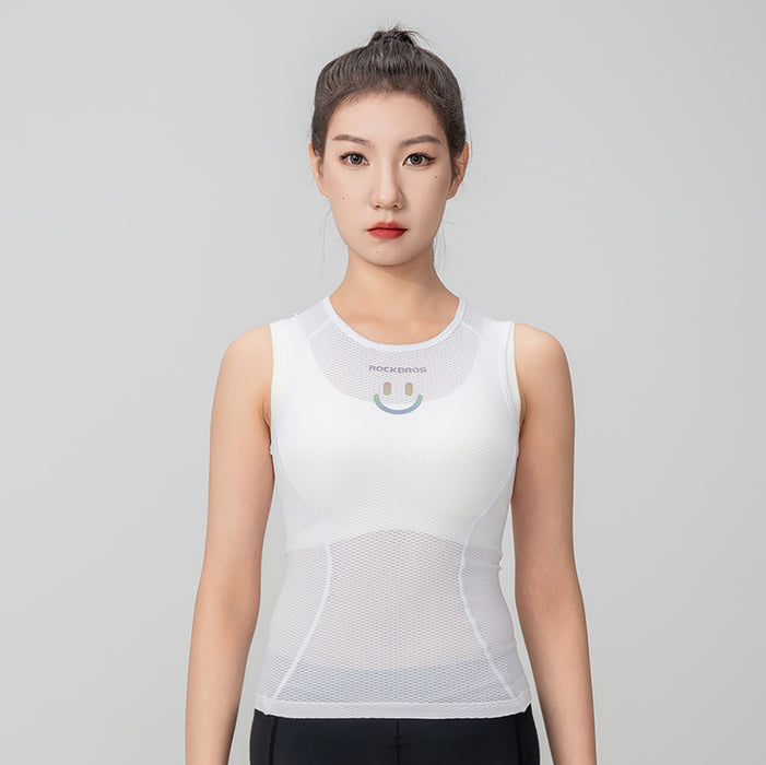Rockbros YDBX001 Women's Quick-Dry Sleeveless Cycling Jersey M/L - White