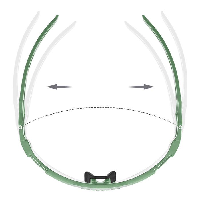 Rockbros Photochromic Cycling Glasses with UV Protection and Corrective Insert - Green
