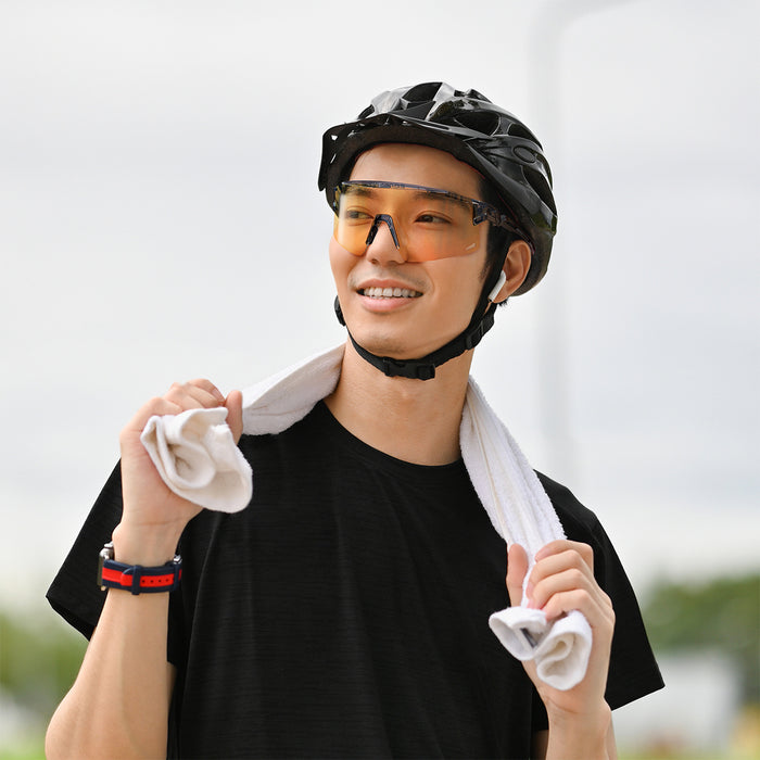 Rockbros Cycling Glasses Photochromic, with UV Protection and Corrective Insert - Transparent Black