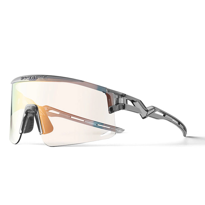 Rockbros Cycling Glasses Photochromic, with UV Protection and Corrective Insert - Transparent Black