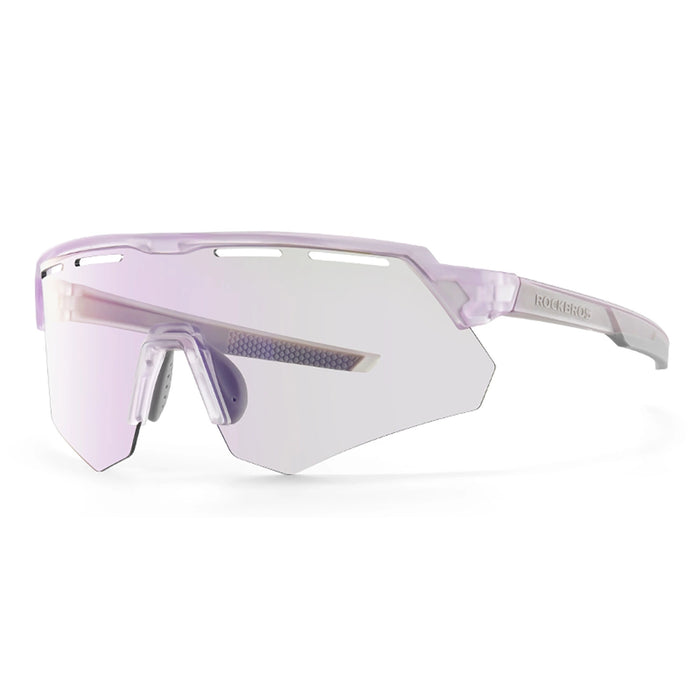 Rockbros Polarized Cycling Glasses with UV Protection and Corrective Insert - Purple
