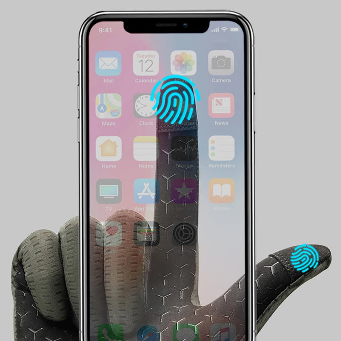 Rockbros Breathable Full Finger Cycling Gloves, Size: XL - Green