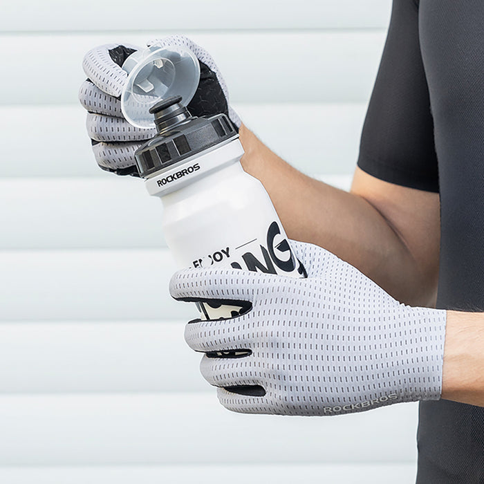 Rockbros Breathable Full Finger Cycling Gloves, Size: XL - Green