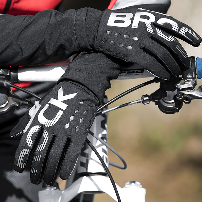Rockbros cycling gloves, insulated, long, size: XXL - black and gray