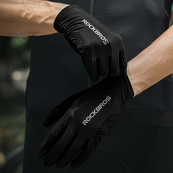 Rockbros cycling gloves spring/summer/autumn, full, size: XL - black