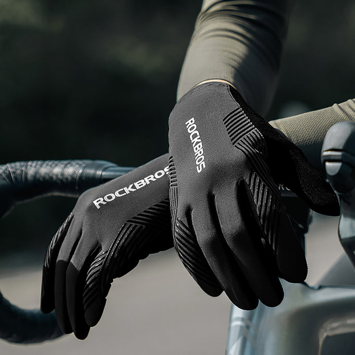 Rockbros cycling gloves spring/summer/autumn, full, size: XL - black