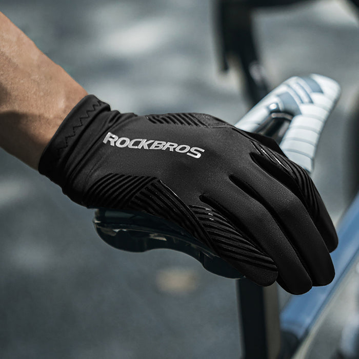 Rockbros cycling gloves spring/summer/autumn, full, size: XL - black