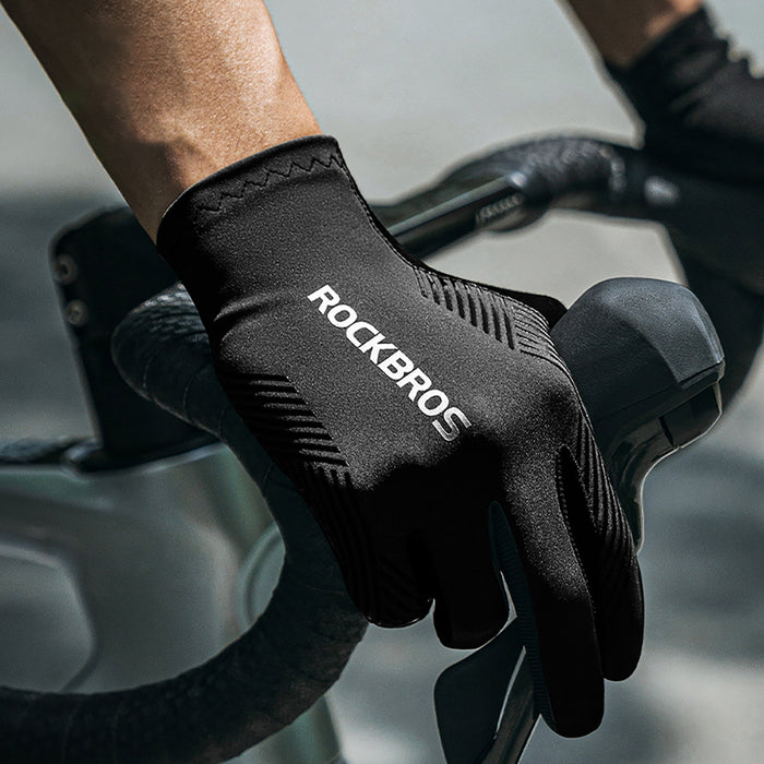 Rockbros cycling gloves spring/summer/autumn, full, size: XL - black