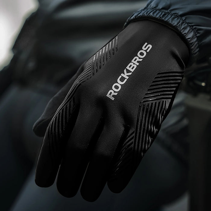 Rockbros cycling gloves spring/summer/autumn, full, size: M - black