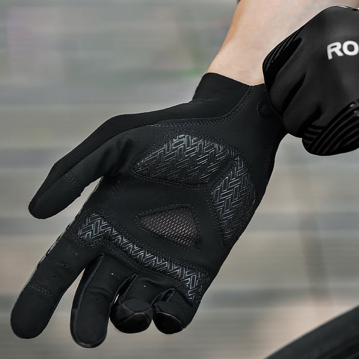 Rockbros cycling gloves spring/summer/autumn, full, size: XXL - black