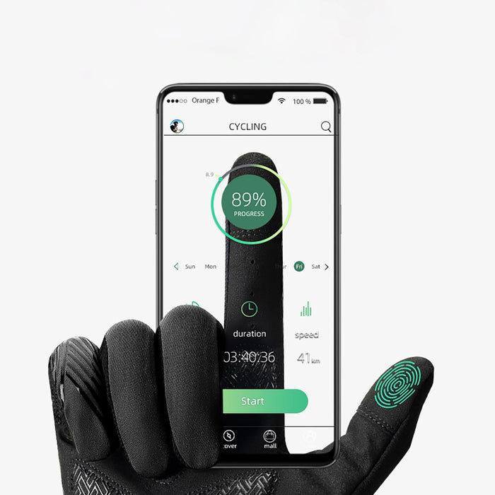 Rockbros cycling gloves spring/summer/autumn, full, size: L - black