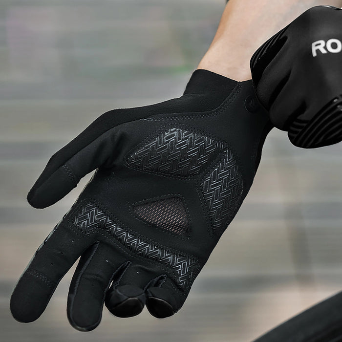 Rockbros cycling gloves spring/summer/autumn, full, size: L - black