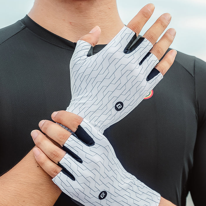 Rockbros Road Cycling Gloves Size: XL - White/Black