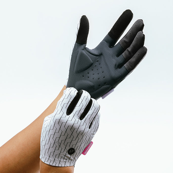 Rockbros sports gloves full spring-summer size L - white and black