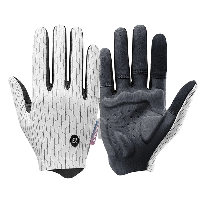 Rockbros sports gloves full spring-summer size XL - white and black