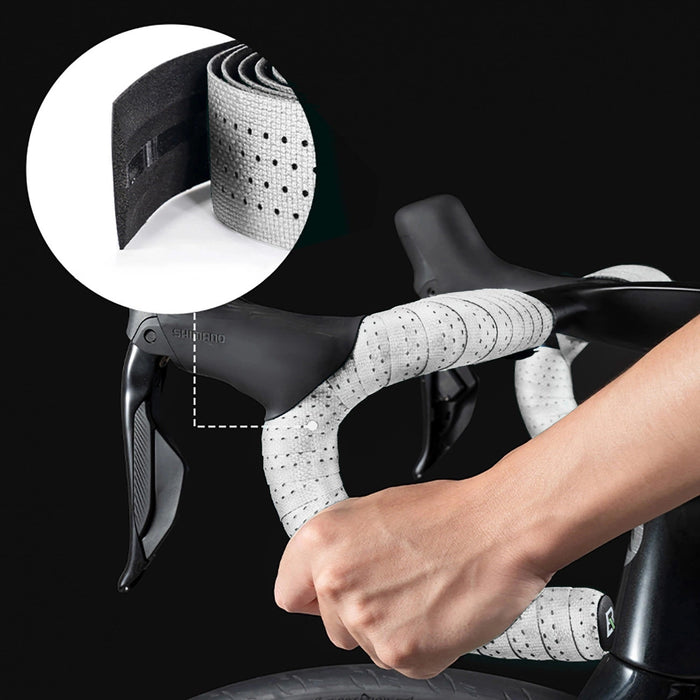 Rockbros Perforated Silicone Handlebar Tape - White