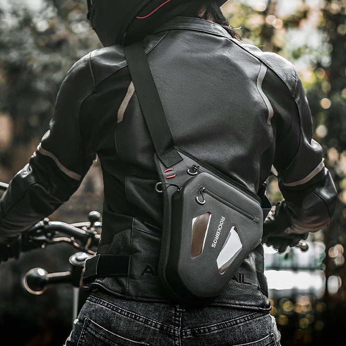 Rockbros Motorcycle Bag for Leg, Thigh, Waist, Shoulder - Black