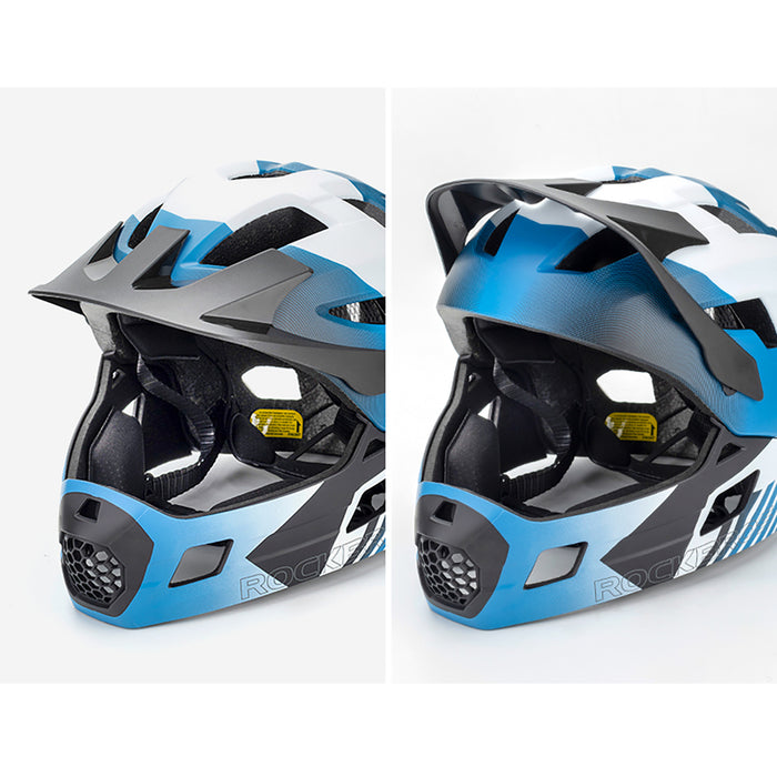 Rockbros TS-61 10110061001 Children's Bike Helmet with Detachable Chin Size S (48-52) - Blue