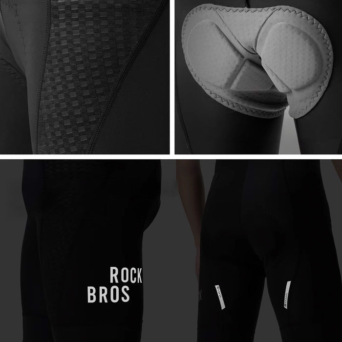 Rockbros YDDK009 Men's Cycling Bib Shorts with Pad Size M - Black