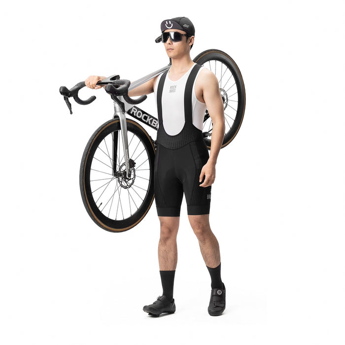 Rockbros YDDK009 Men's Cycling Bib Shorts with Pad Size XXL - Black