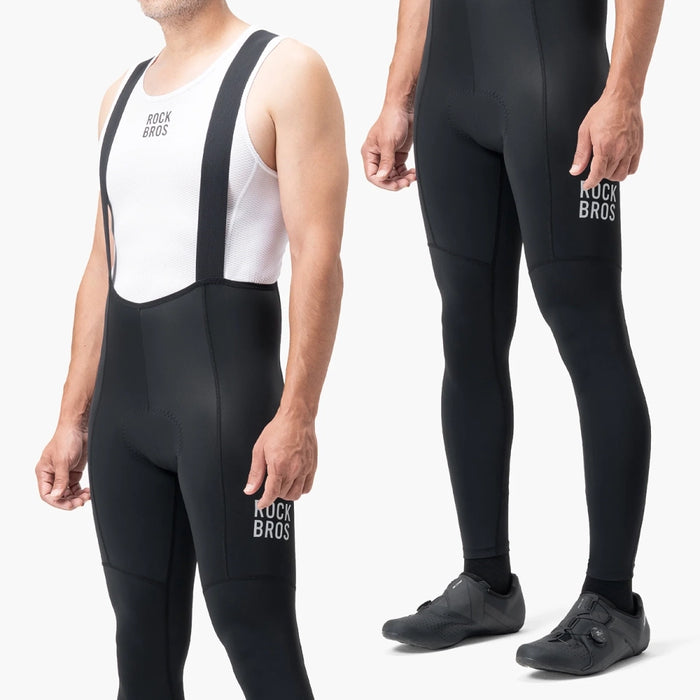 Rockbros 200021 Long Cycling Bib Shorts with Pad Size S - Black