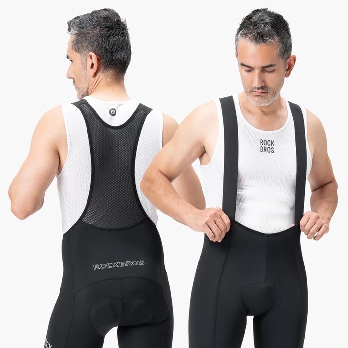 Rockbros 200021 Long Cycling Bib Shorts with Pad Size L - Black