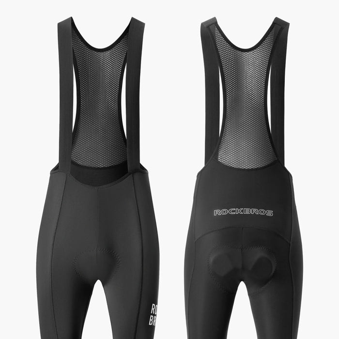 Rockbros 200021 Long Cycling Bib Shorts with Pad Size XXXL - Black