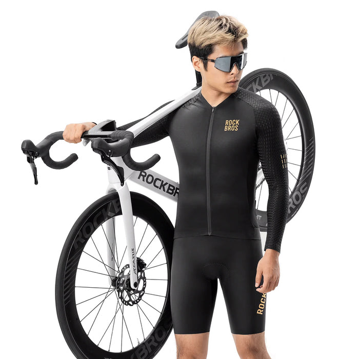 Rockbros YDCX008 Diamond Long Sleeve Cycling Jersey Size XS - Black