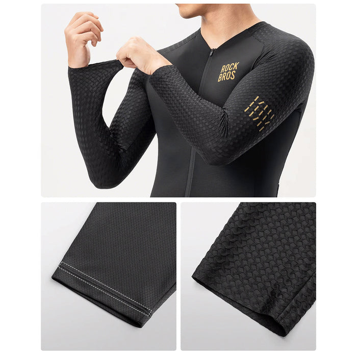 Rockbros YDCX008 Diamond Long Sleeve Cycling Jersey Size M - Black