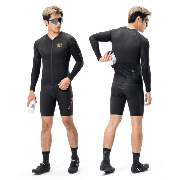 Rockbros YDCX008 Diamond Long Sleeve Cycling Jersey Size XXL - Black