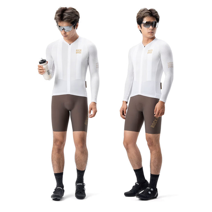 Rockbros YDCX008 Diamond Long Sleeve Cycling Jersey Size L - White