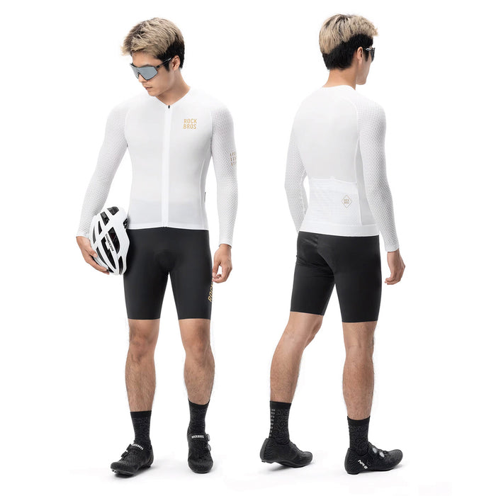 Rockbros YDCX008 Diamond Long Sleeve Cycling Jersey Size L - White
