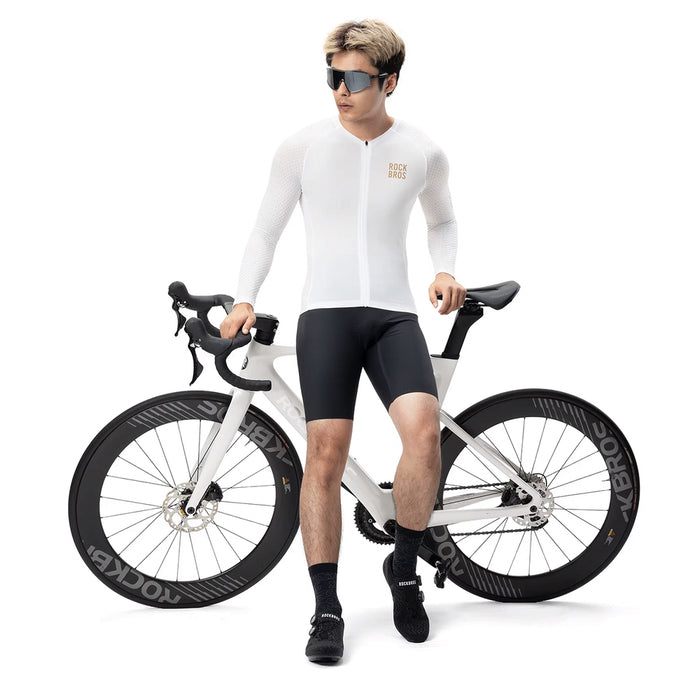 Rockbros YDCX008 Diamond Long Sleeve Cycling Jersey Size L - White