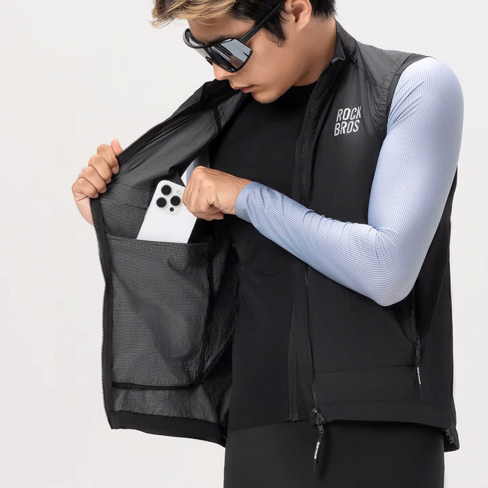 Rockbros YDMJ003 Windproof Vest Spring/Autumn Size M - Black