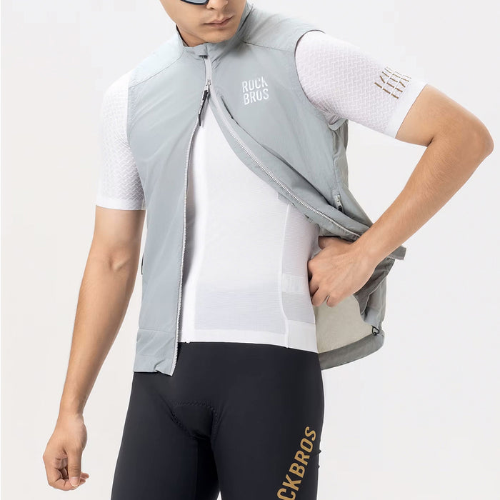 Rockbros YDMJ003 Spring/Autumn Windproof Vest Size M - White/Gray