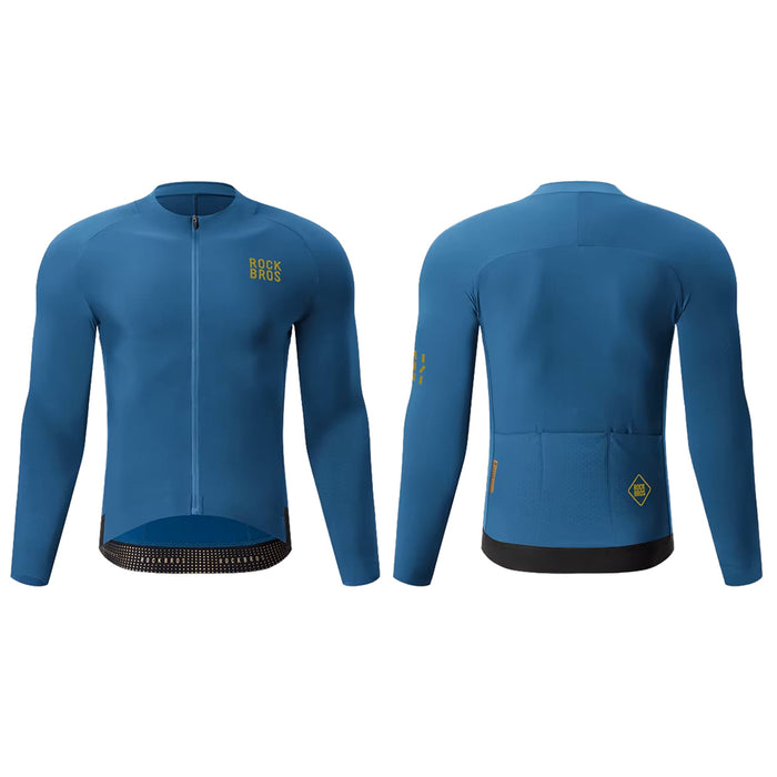 Rockbros YDWT020 Diamond cycling jersey spring/autumn/winter size M - blue