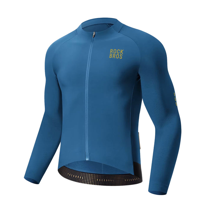 Rockbros YDWT020 Diamond Spring/Autumn/Winter Cycling Jersey Size XL - Blue