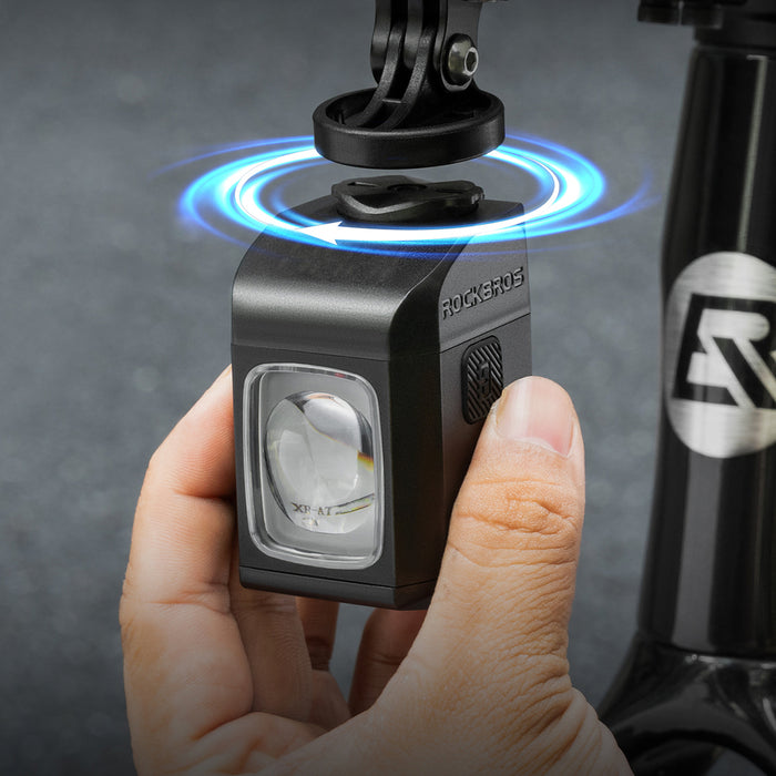 Rockbros M8 1600lm front bike light with remote control 10m rechargeable 4000 mAh - black