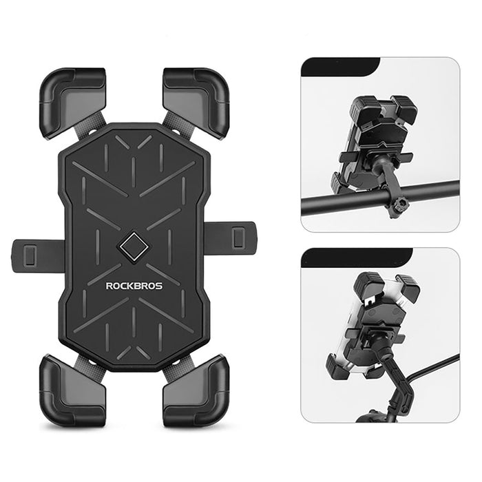 Rockbros HW-117 Bicycle Phone Holder (Black-Gray)