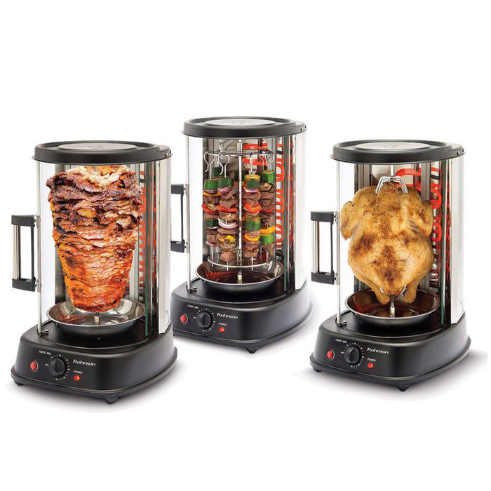 VERTICAL GRILL ROHNSON R-2530 BLACK, 1500 W