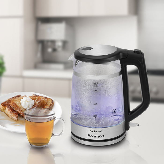 Electric kettle ROHNSON R-7645 2200 W, GREY, 1.70 L