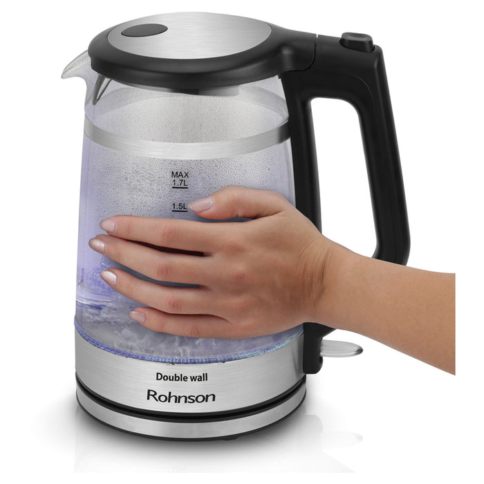 Electric kettle ROHNSON R-7645 2200 W, GREY, 1.70 L