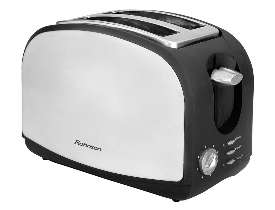 TOASTER ROHNSON R-207 900 W, STAINLESS STEEL/BLACK