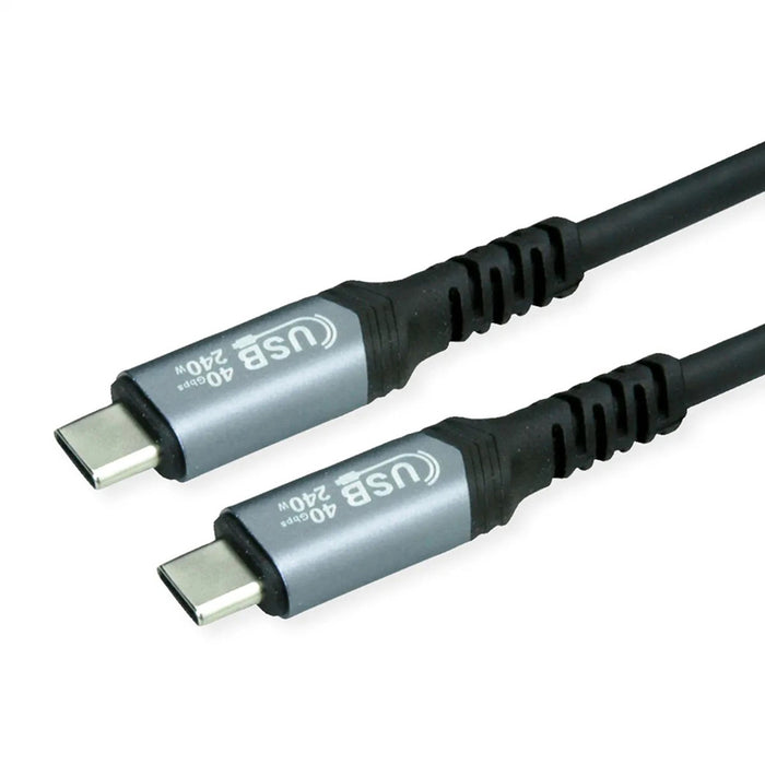 Cable ROLINE USB4 Gen3 CC M/M 240W 0.8 m Speed up to 40 Gbit/s