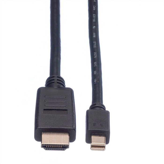 Cable from source with mini DisplayPort to receiver with HDMI mini DisplayPort ->HDMI M/M 2m works only in this direction