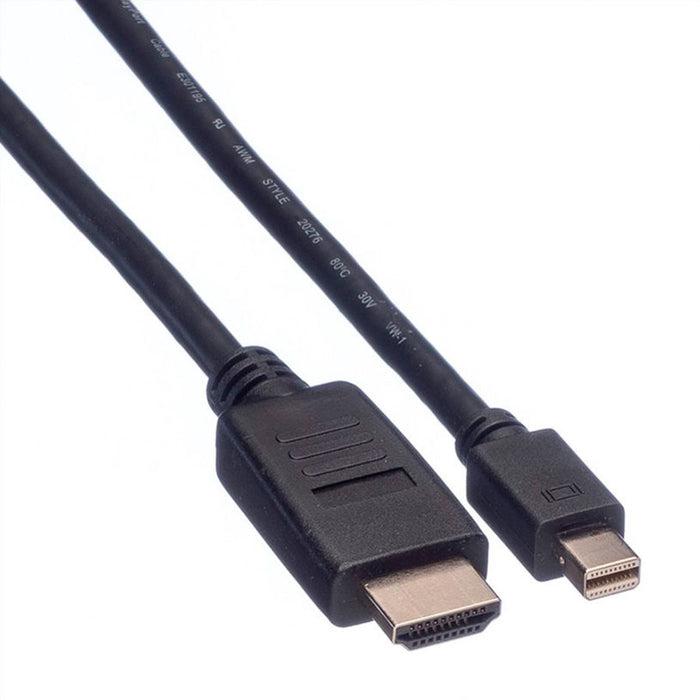 Cable from source with Mini DisplayP ROLINE to receiver with HDMI miniD.Port to HDMI M/M 4.5 m works only in this direction